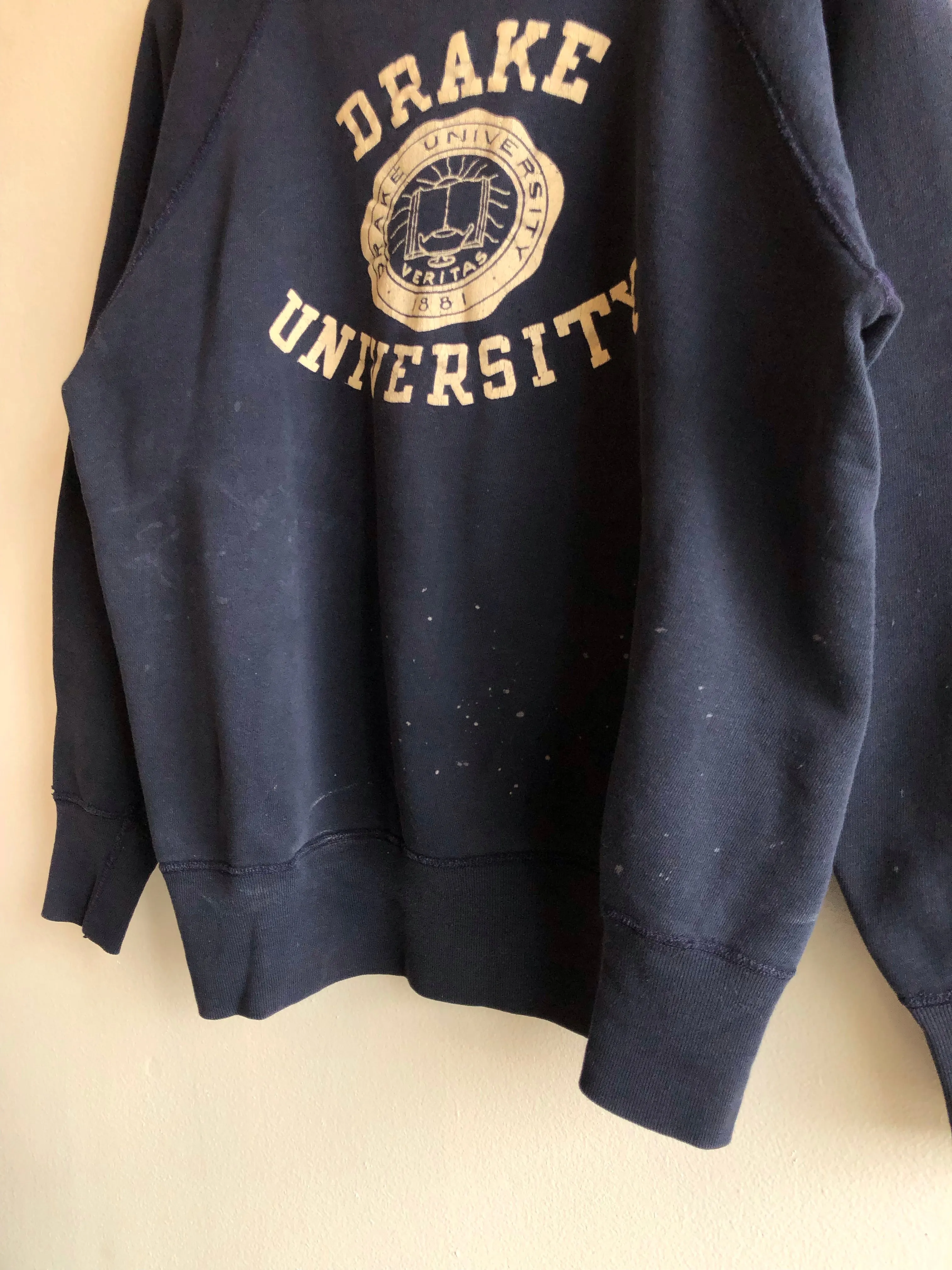 1950s Champion Running Man Drake College Sweatshirt
