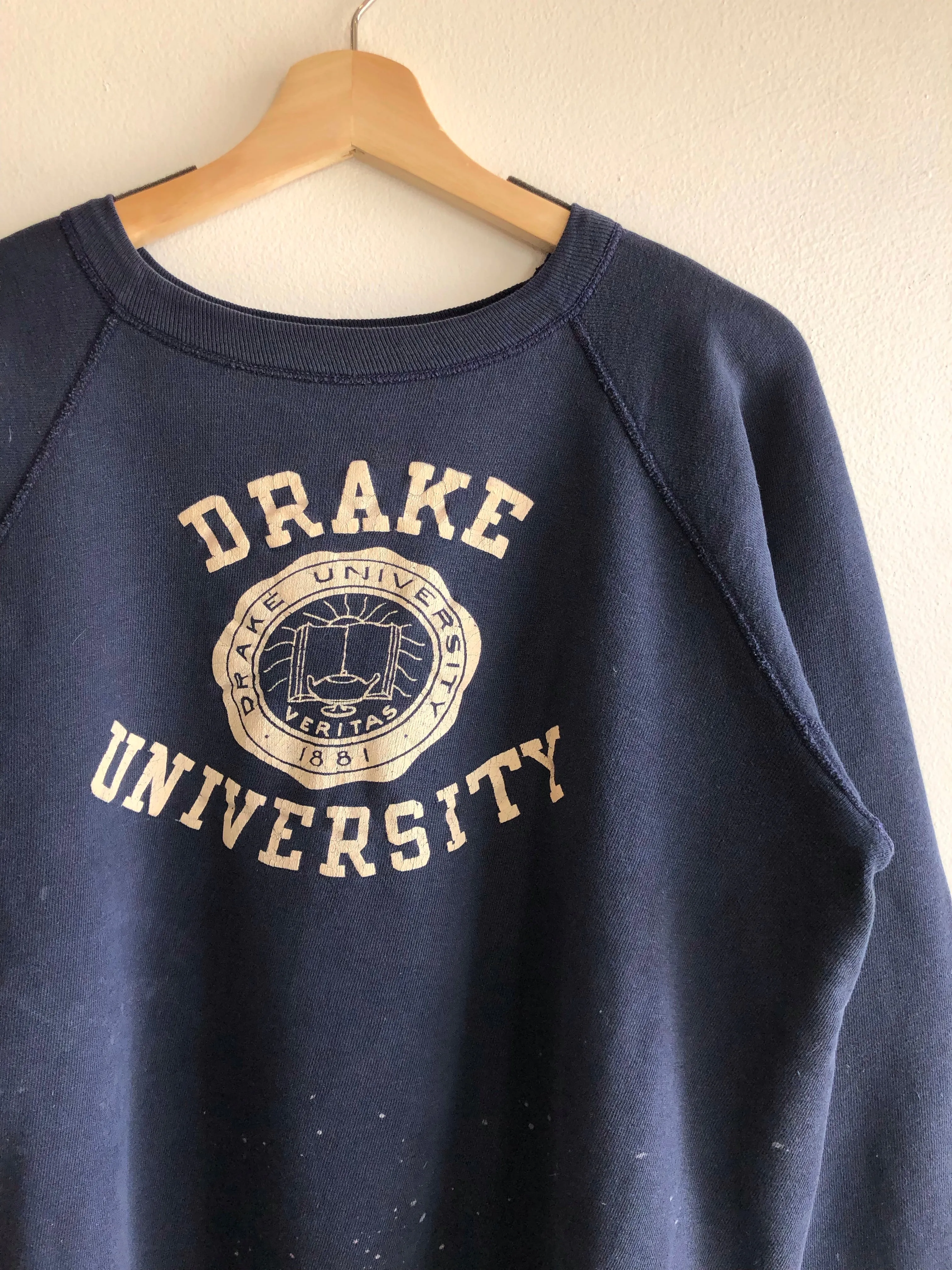 1950s Champion Running Man Drake College Sweatshirt