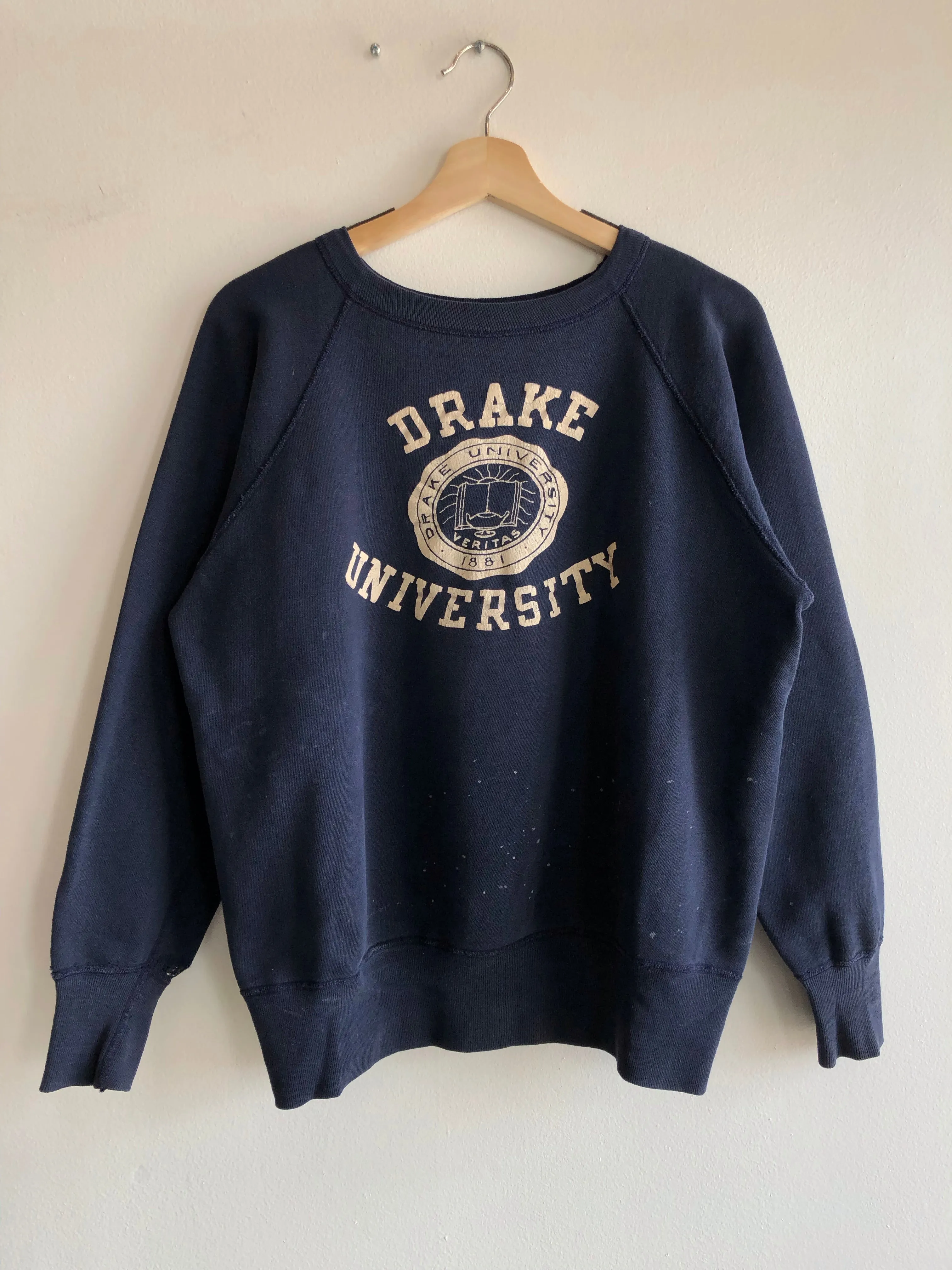 1950s Champion Running Man Drake College Sweatshirt