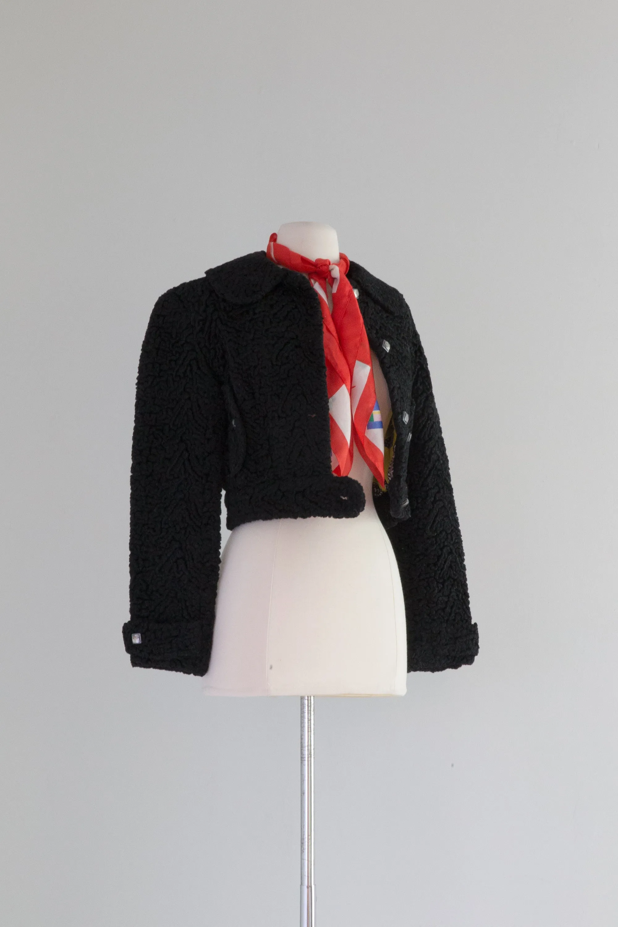 1960's Persian Lamb Cropped Jacket