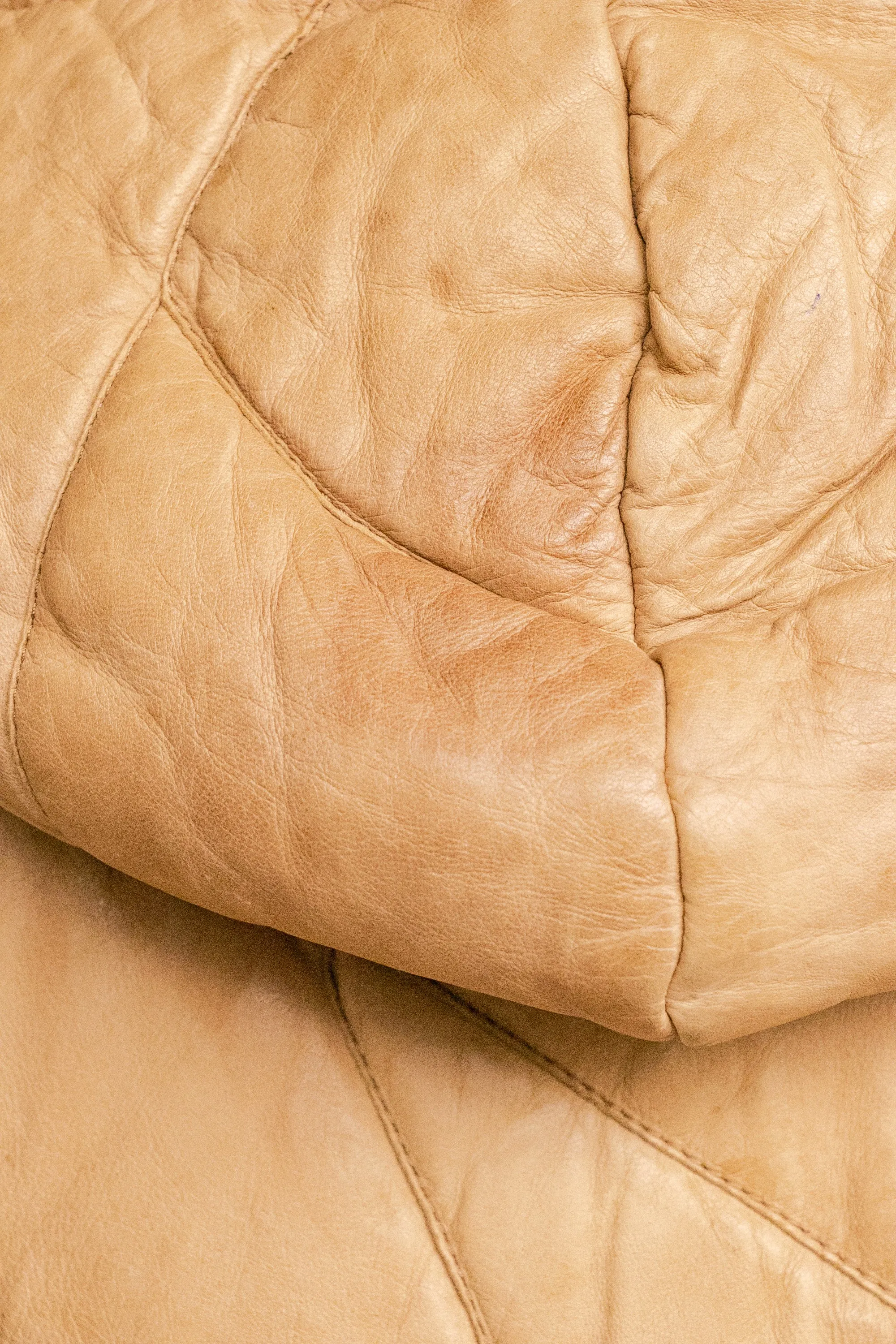 1970s Coat Deerskin Quilted Leather Finnish Jacket Hooded XS