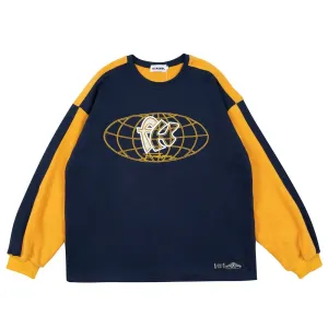 Aidase Letter Embroidery Round Neck Casual Sweatshirts Mens Autumn Streetwear Contrast Paneled Men Lamb Fleece Sports Pullover