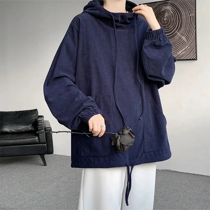 Aidase Men's Hoodies Korean Fashion Harajuku Oversized Pullover Hip Hop Long Sleeve Hooded Sweatshirts Streetwear Woman Pink Black Top
