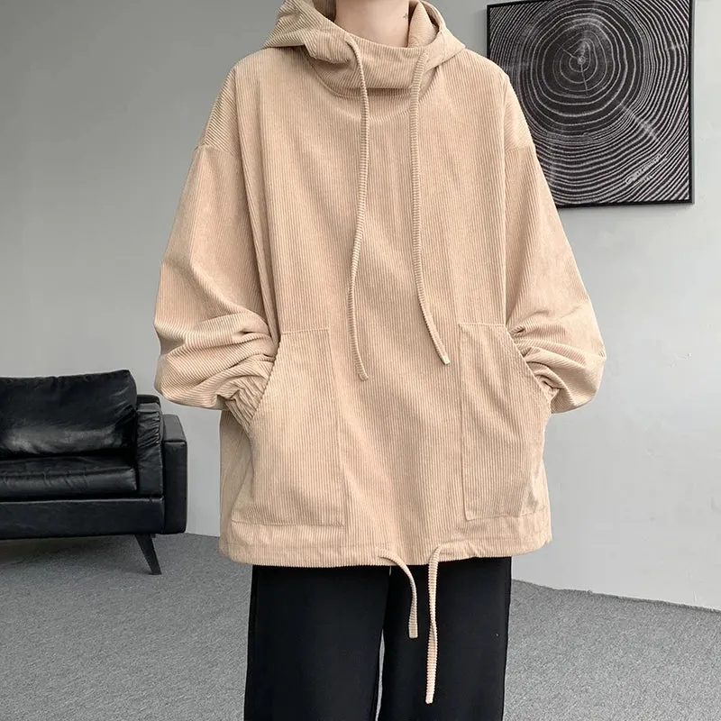 Aidase Men's Hoodies Korean Fashion Harajuku Oversized Pullover Hip Hop Long Sleeve Hooded Sweatshirts Streetwear Woman Pink Black Top