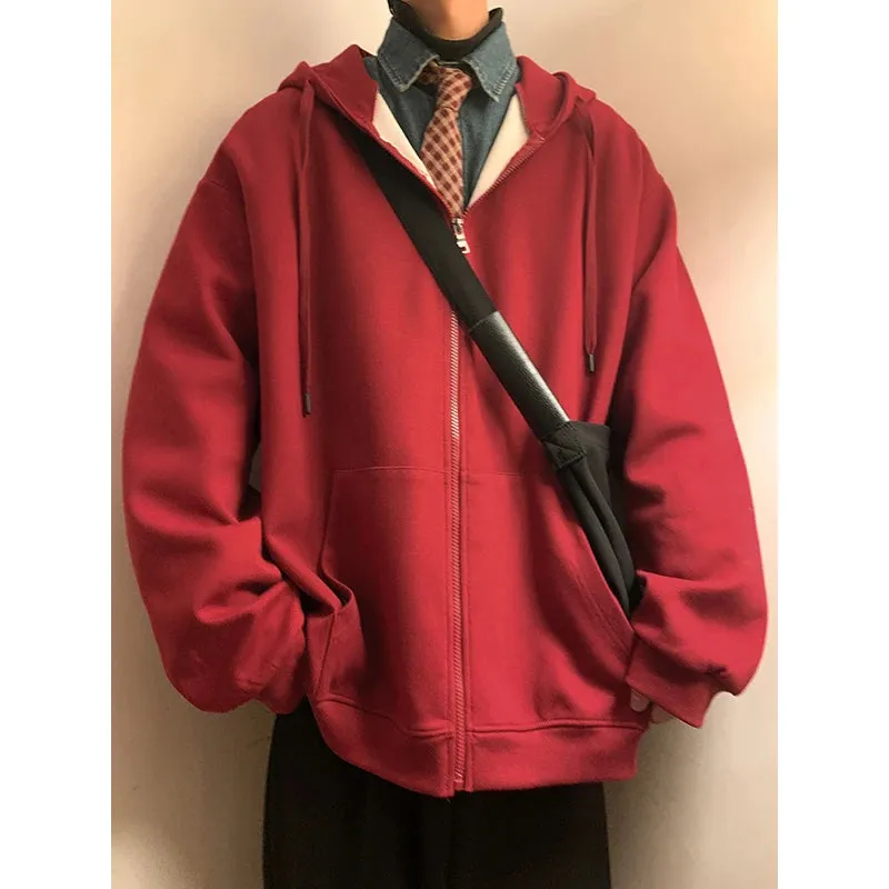 Aidase New Men Oversized Pullover Fashion Solid Color Sweatshirts Streetwear Male Sportswear Hoodies Fashion Loose Outwear Clothing