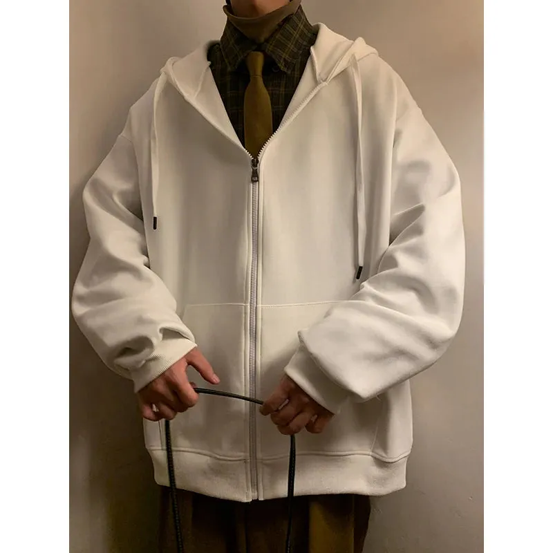 Aidase New Men Oversized Pullover Fashion Solid Color Sweatshirts Streetwear Male Sportswear Hoodies Fashion Loose Outwear Clothing