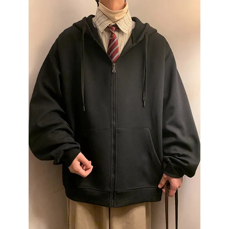 Aidase New Men Oversized Pullover Fashion Solid Color Sweatshirts Streetwear Male Sportswear Hoodies Fashion Loose Outwear Clothing