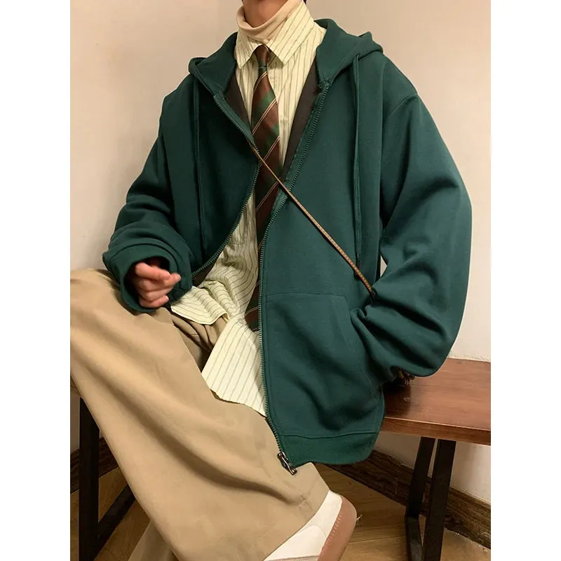 Aidase New Men Oversized Pullover Fashion Solid Color Sweatshirts Streetwear Male Sportswear Hoodies Fashion Loose Outwear Clothing
