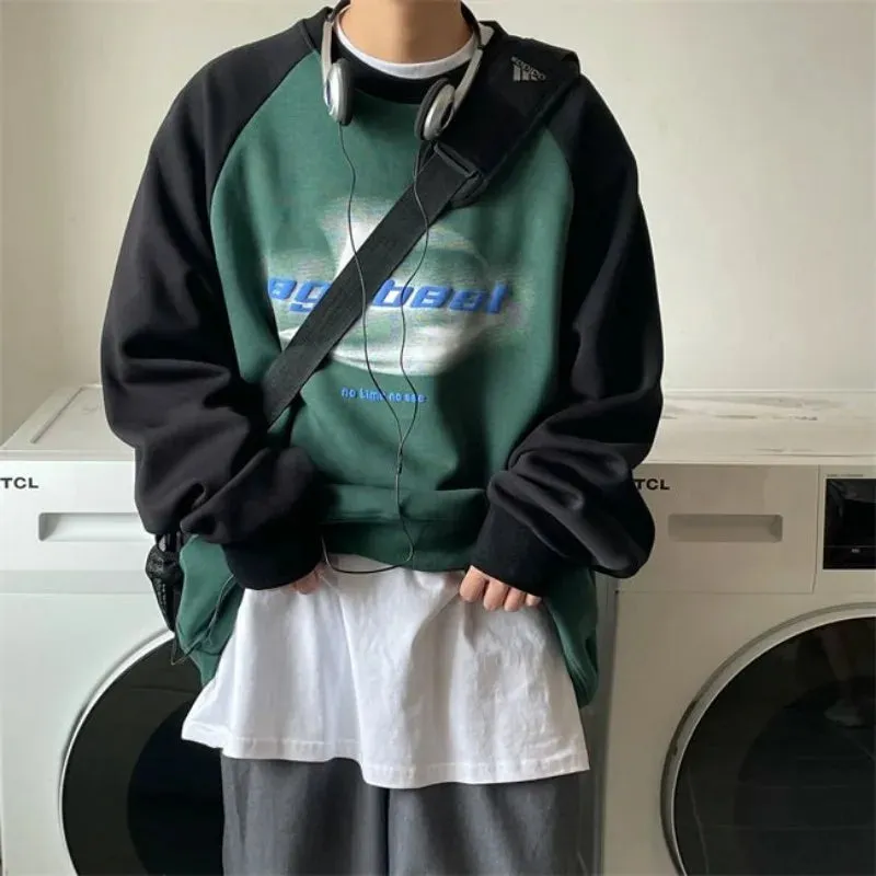 Aidase Oversized Sweatshirts Hoodie Women Harajuku Hip Hop Streetwear Retro Long Sleeve Pullover Top Female Casual Loose