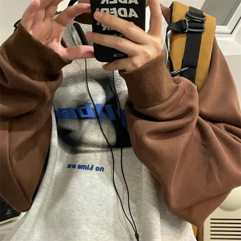 Aidase Oversized Sweatshirts Hoodie Women Harajuku Hip Hop Streetwear Retro Long Sleeve Pullover Top Female Casual Loose
