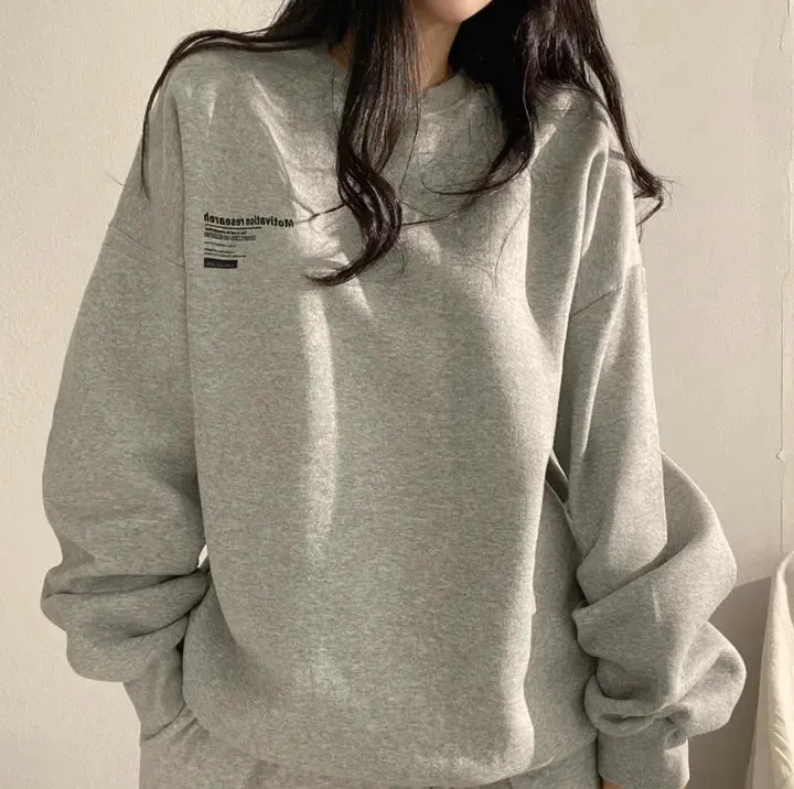 Aiertu 2024 Spring Autumn Women Sweatshirts Long Sleeve Oversized Hoodies Casual Letter Print Loose Pullovers Tops Harajuku Streetwear