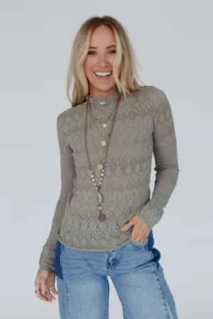 Any Moment Knit Top - Olive