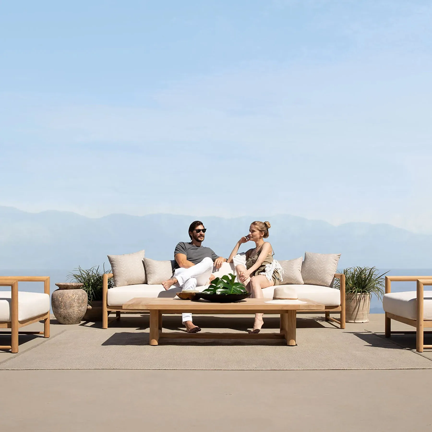 BREEZE XL TEAK 3 SEAT SOFA