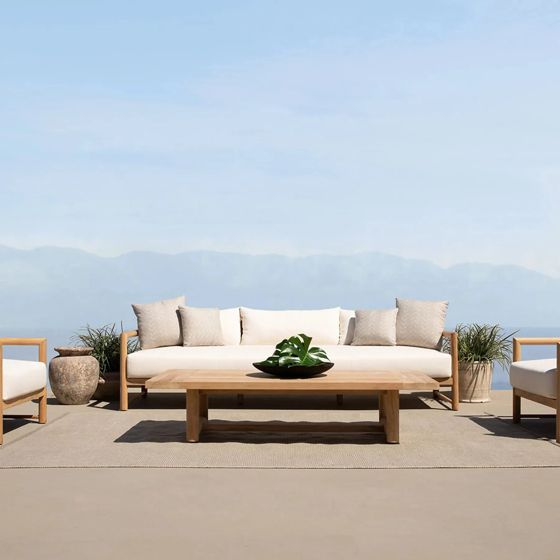 BREEZE XL TEAK 3 SEAT SOFA