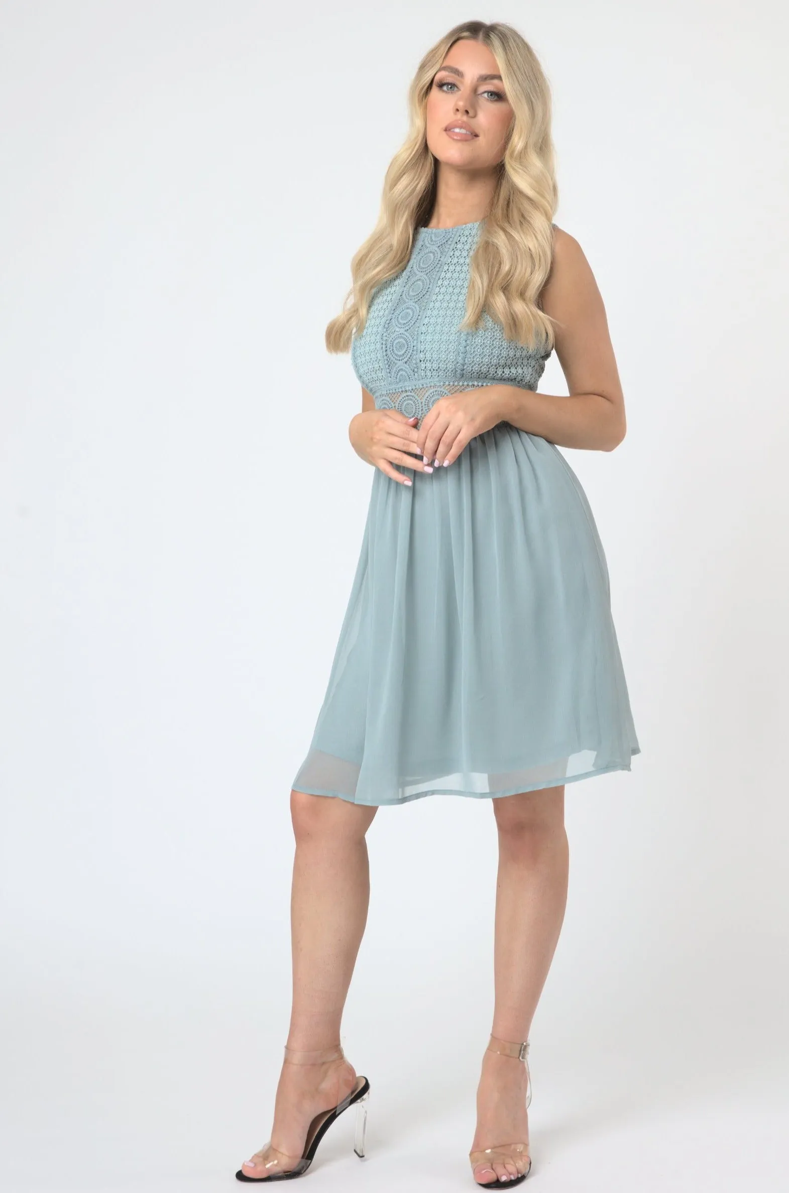 Cherelle Skater in Light Teal