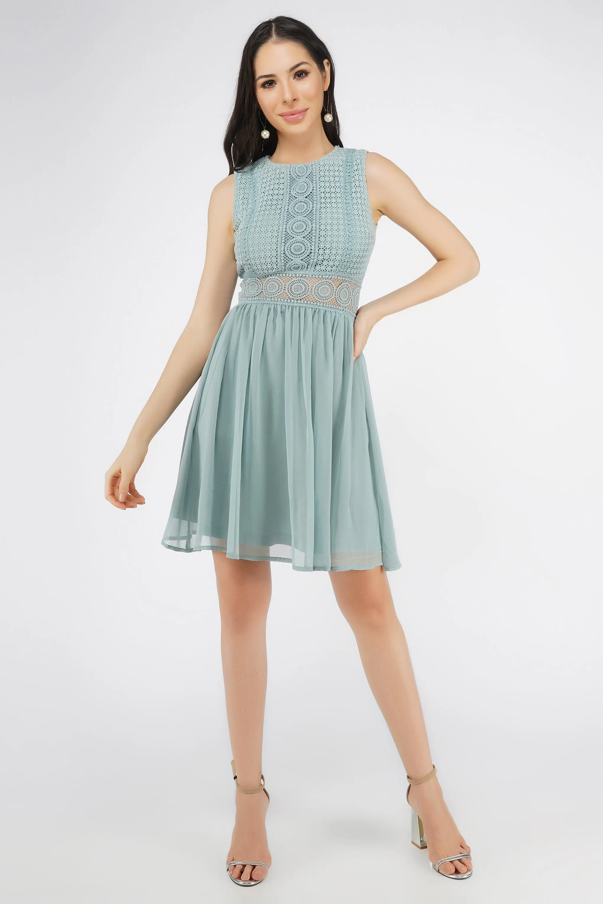 Cherelle Skater in Light Teal