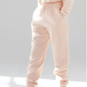 Elastic Waist Drawstring Joggers - Pink