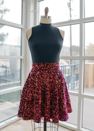 Elhoffer Atelier Custom Sequin Skater Skirt - Made to Order