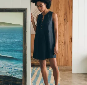 Faherty Women's Isha Dress Washed Black