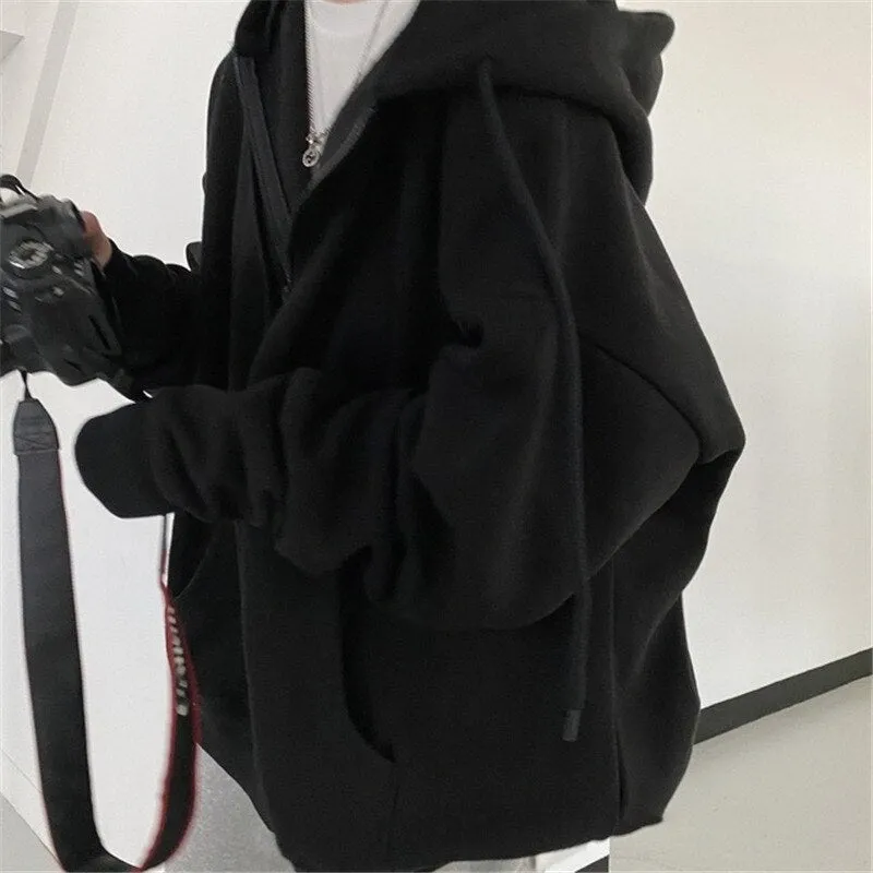 Fashionkova  Letter Embroidery Hoodies Sweatshirts Women's Casual Zip-Up Punk Goth Streetwear Jackets Female Retro Hooded Sweatshirt Clothing