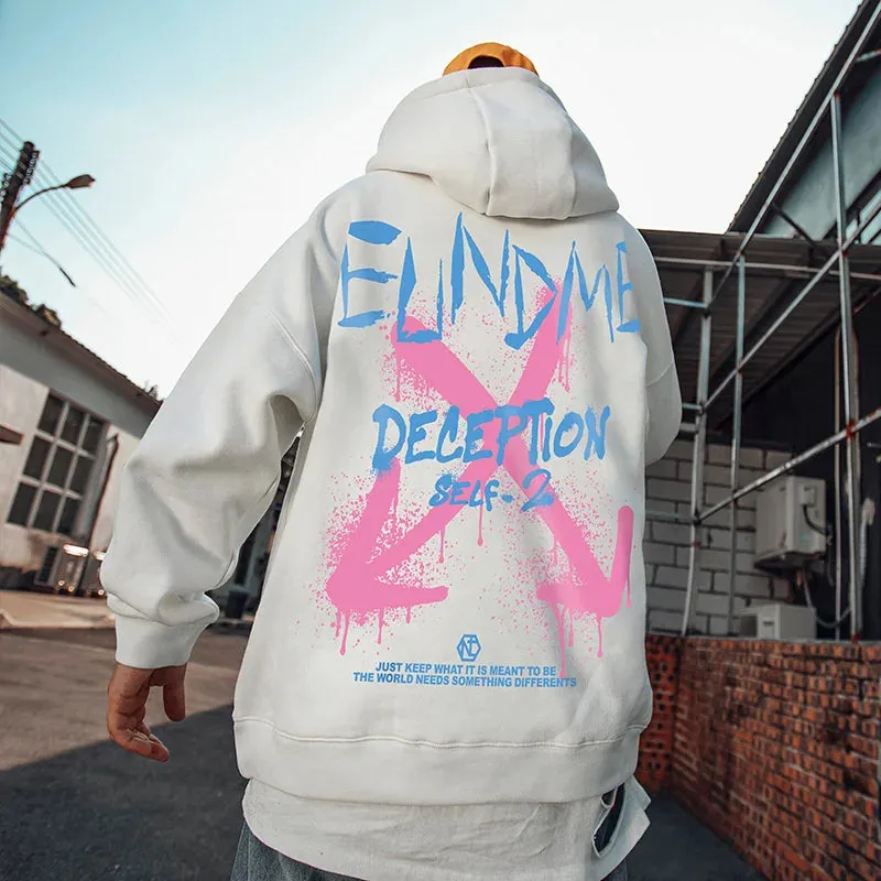 Flytonn-90s streetwear -Autumn Hip Hop Arrow Graffiti Letter Hoodies Men's Kawaii Oversized Hoody Harajuku Fashion Casual y2k Sweatshirts Streetwear