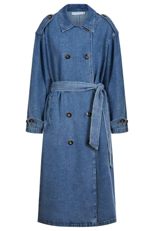 FREYA TRENCH COAT- DENIM
