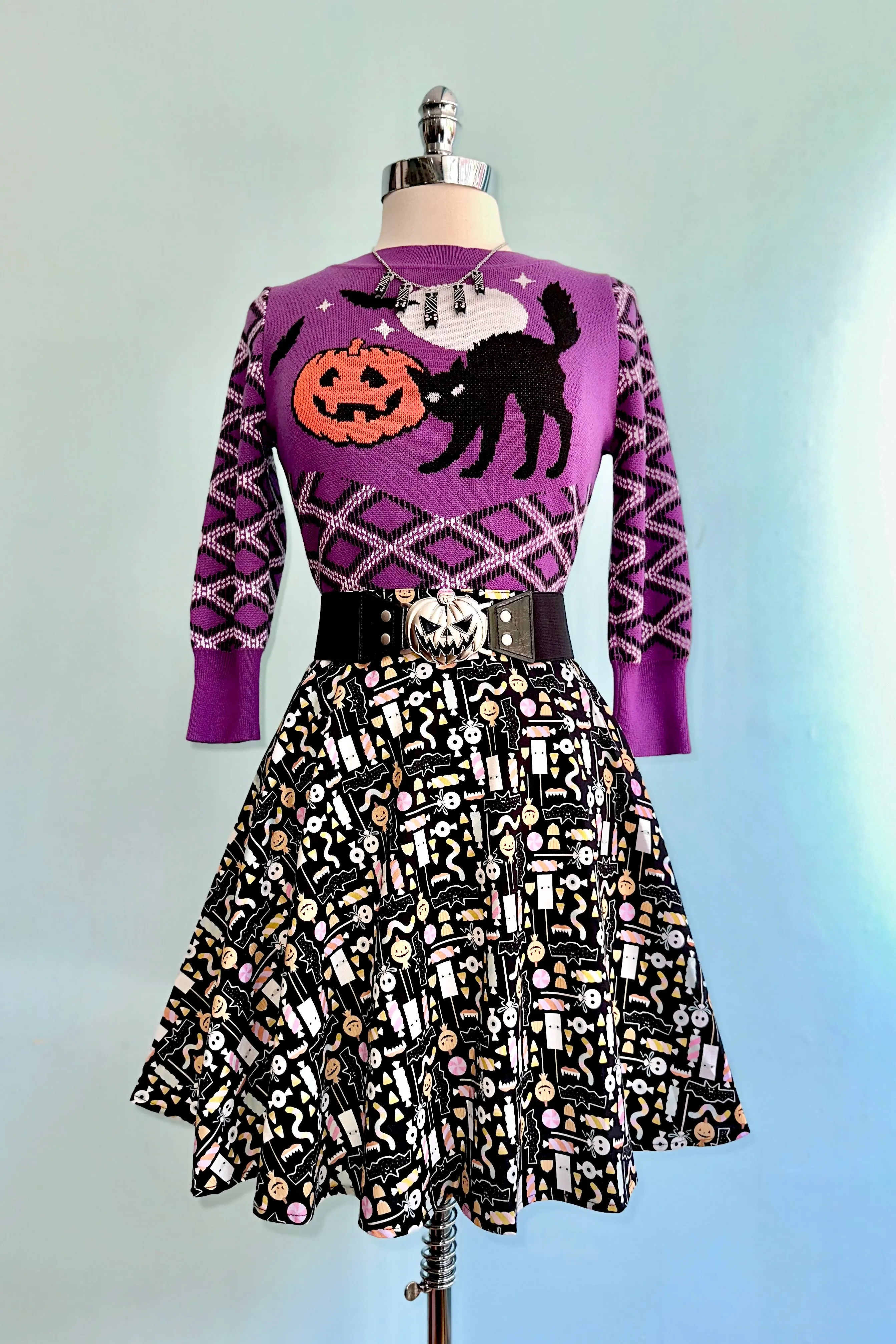 Halloween Candy Skater Skirt by Retrolicious