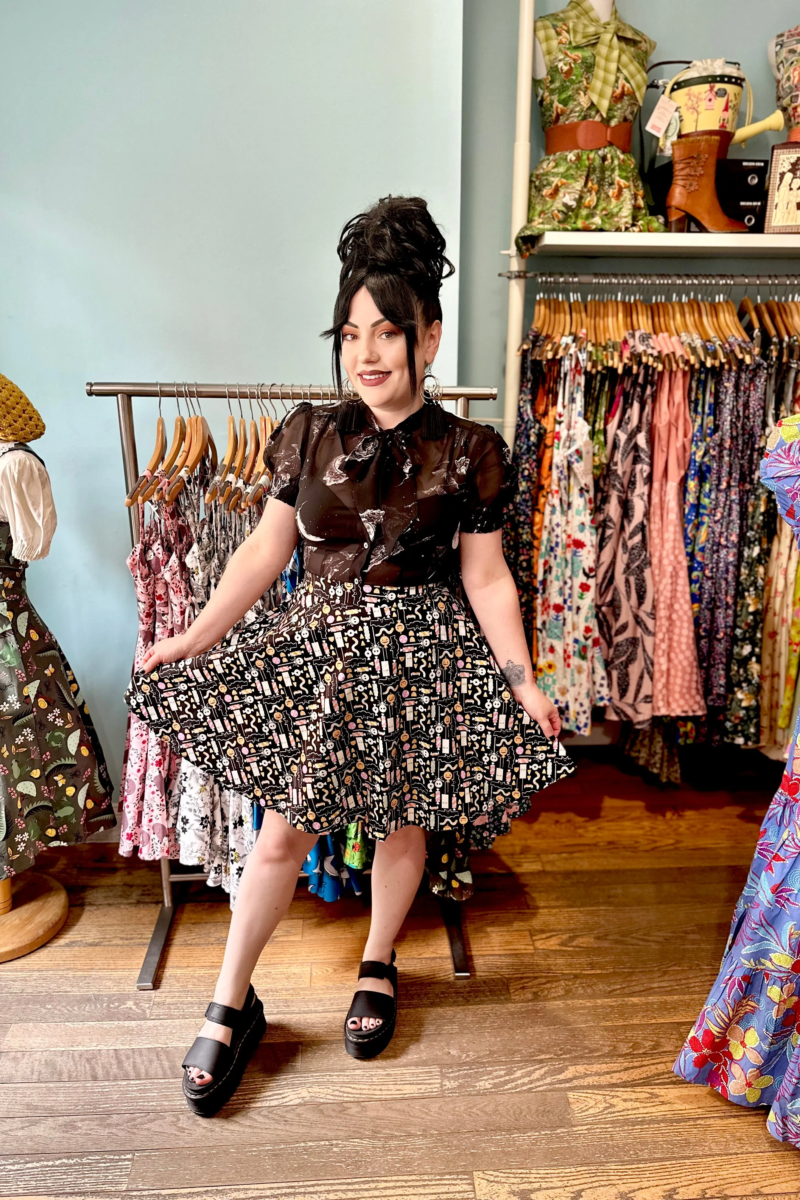 Halloween Candy Skater Skirt by Retrolicious