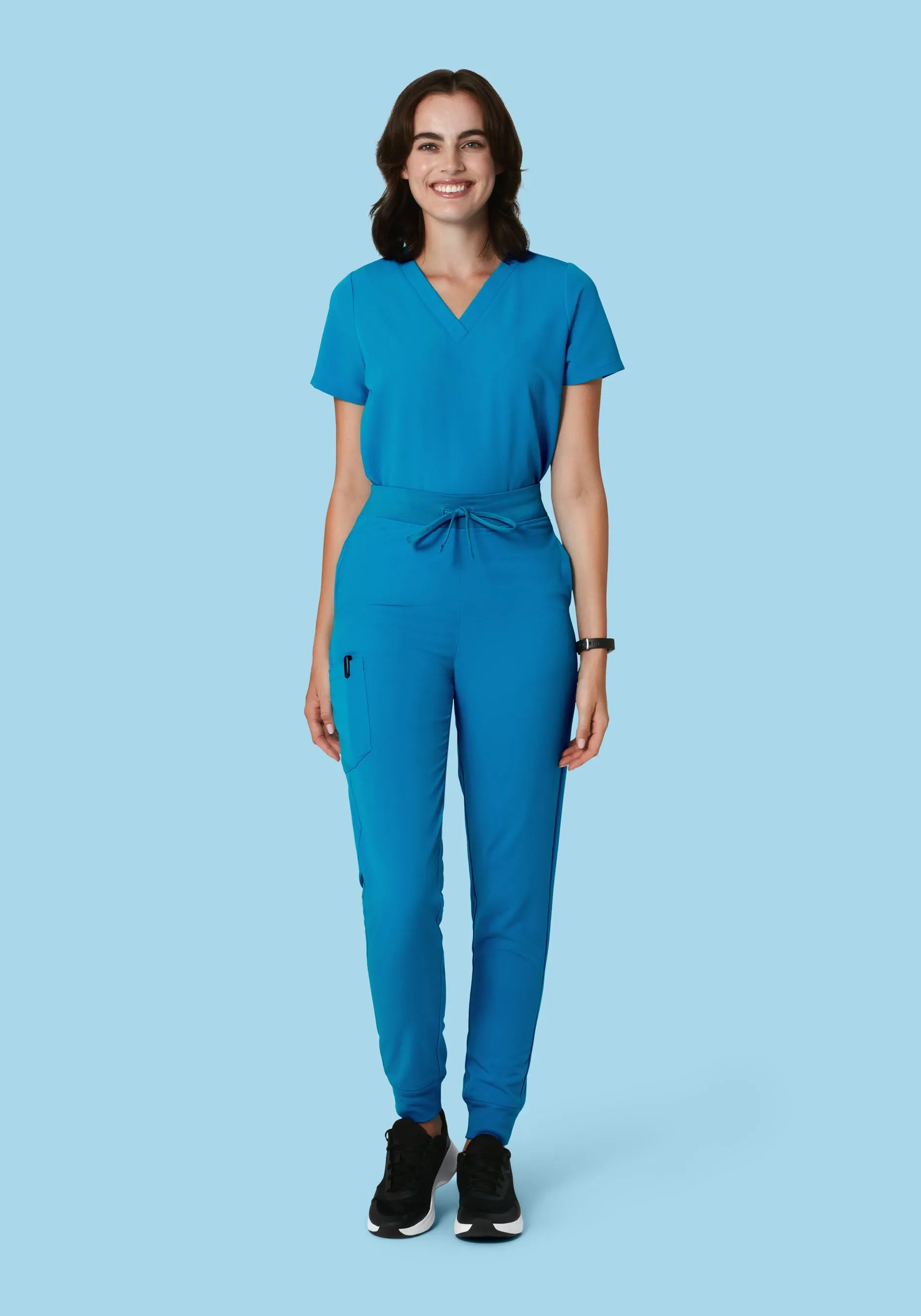High Waisted Joggers Electric Blue