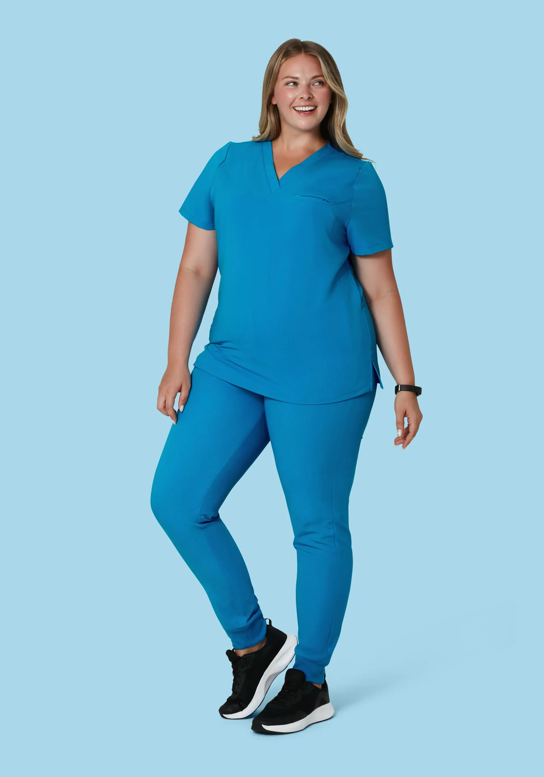 High Waisted Joggers Electric Blue