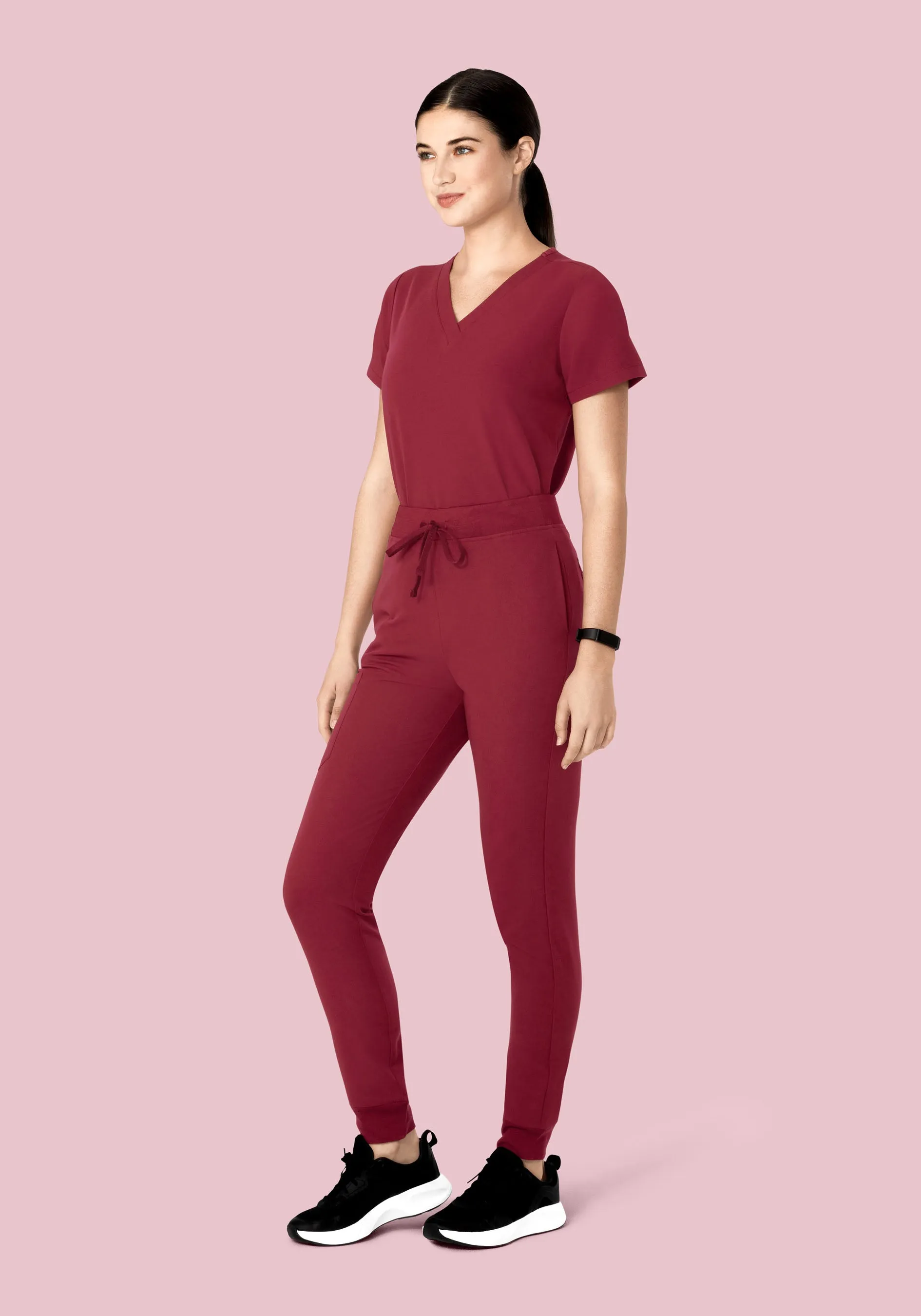 High Waisted Joggers Garnet