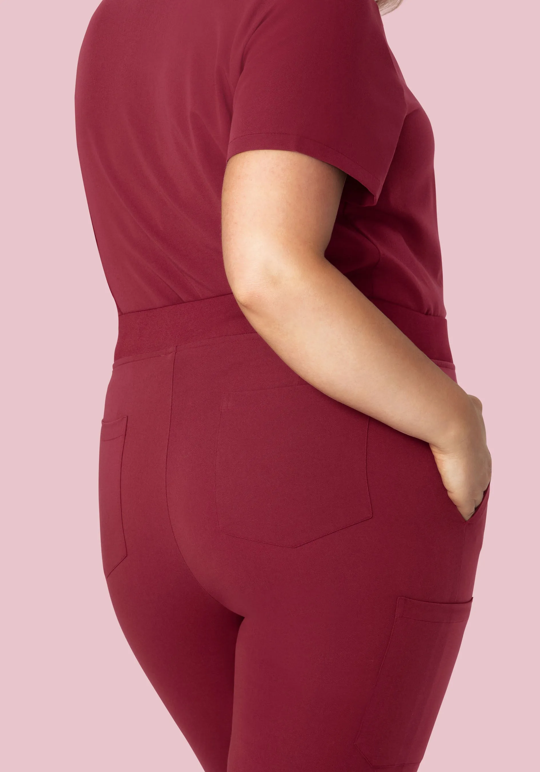 High Waisted Joggers Garnet