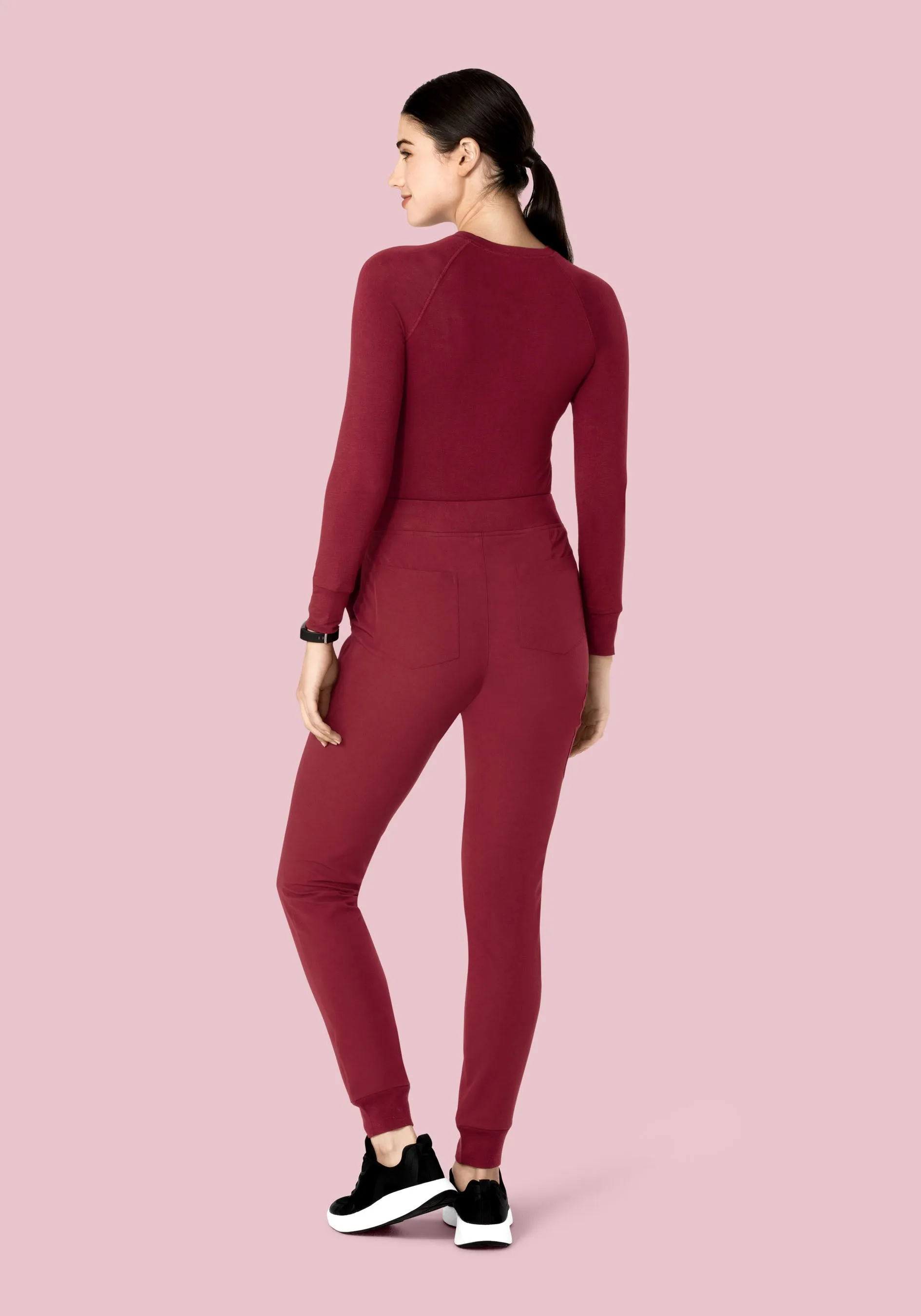 High Waisted Joggers Garnet