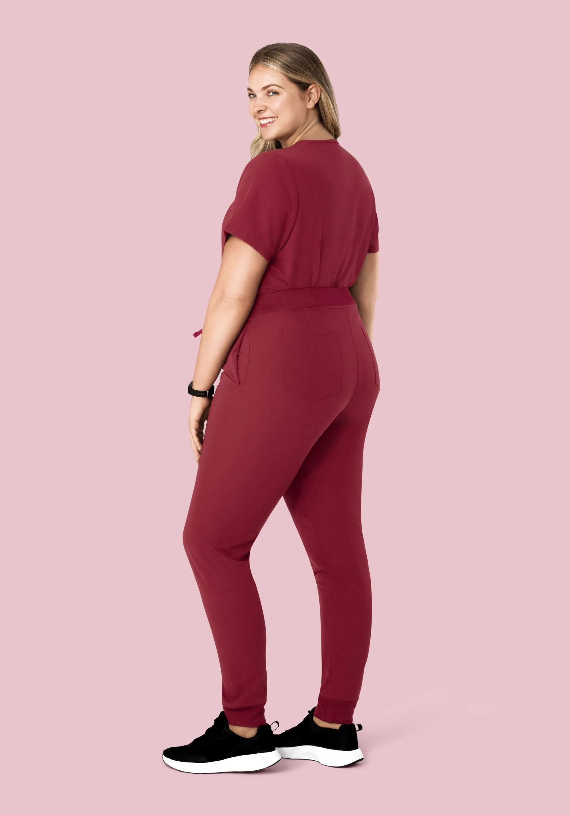 High Waisted Joggers Garnet