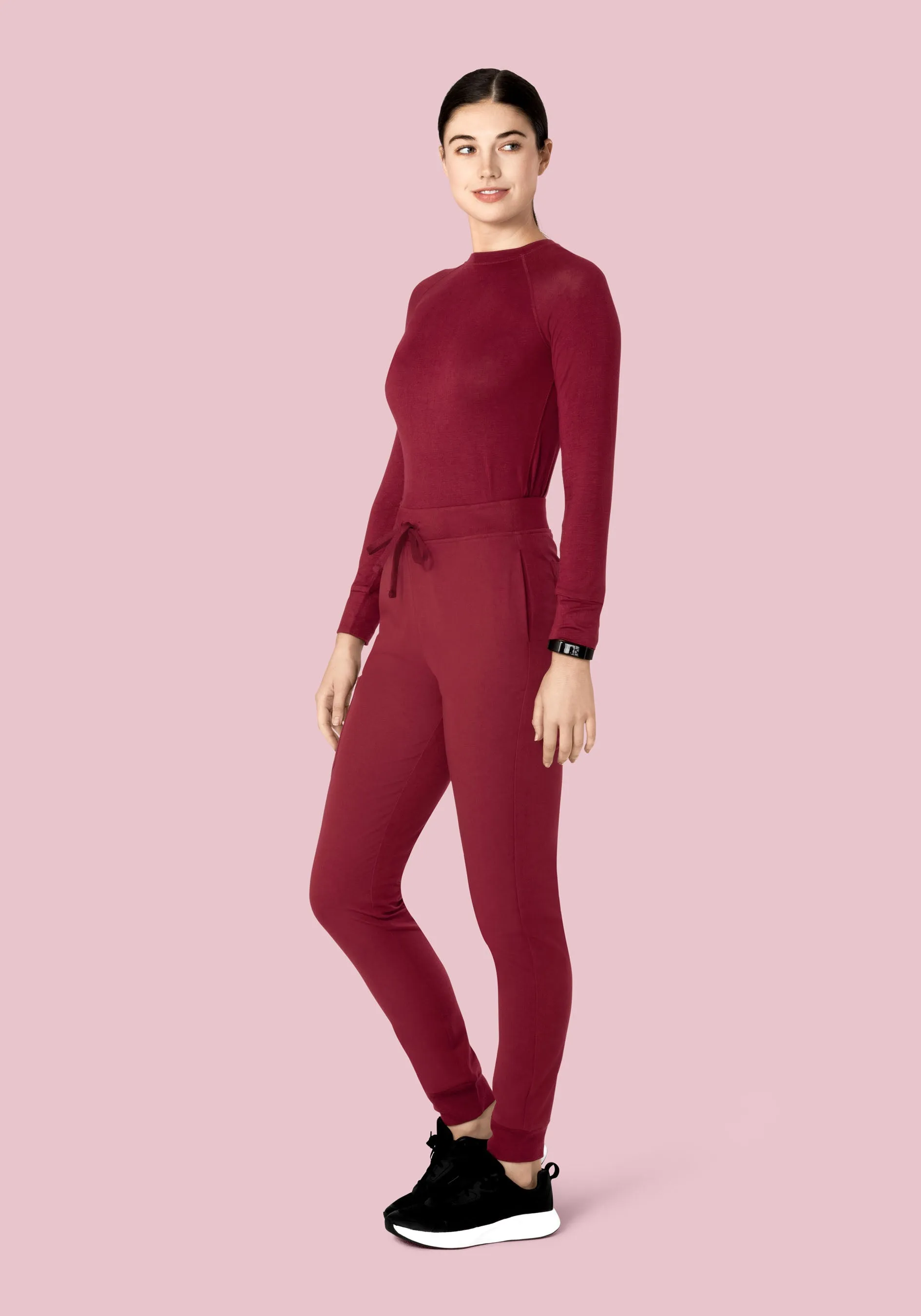 High Waisted Joggers Garnet