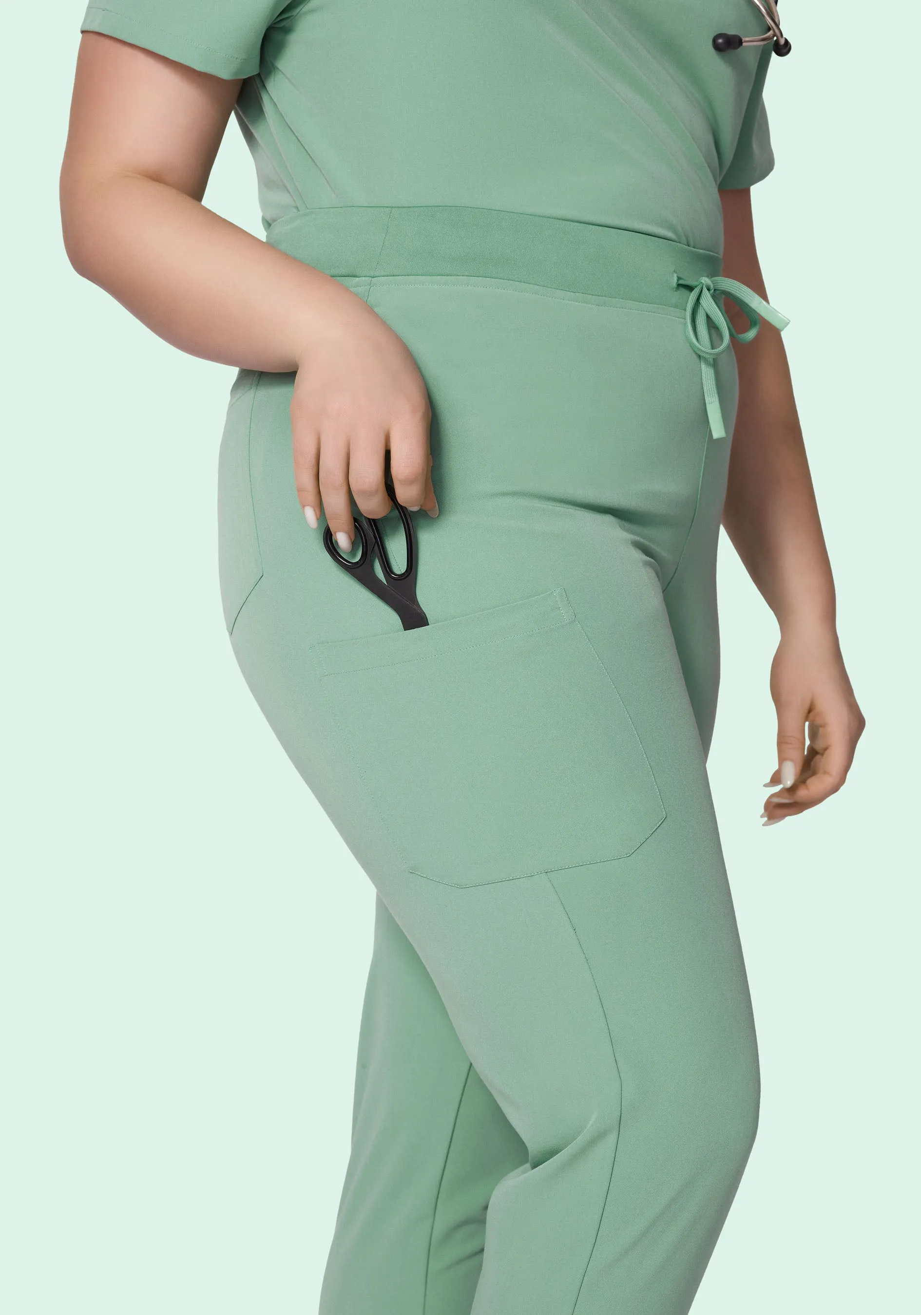 High Waisted Joggers Jade