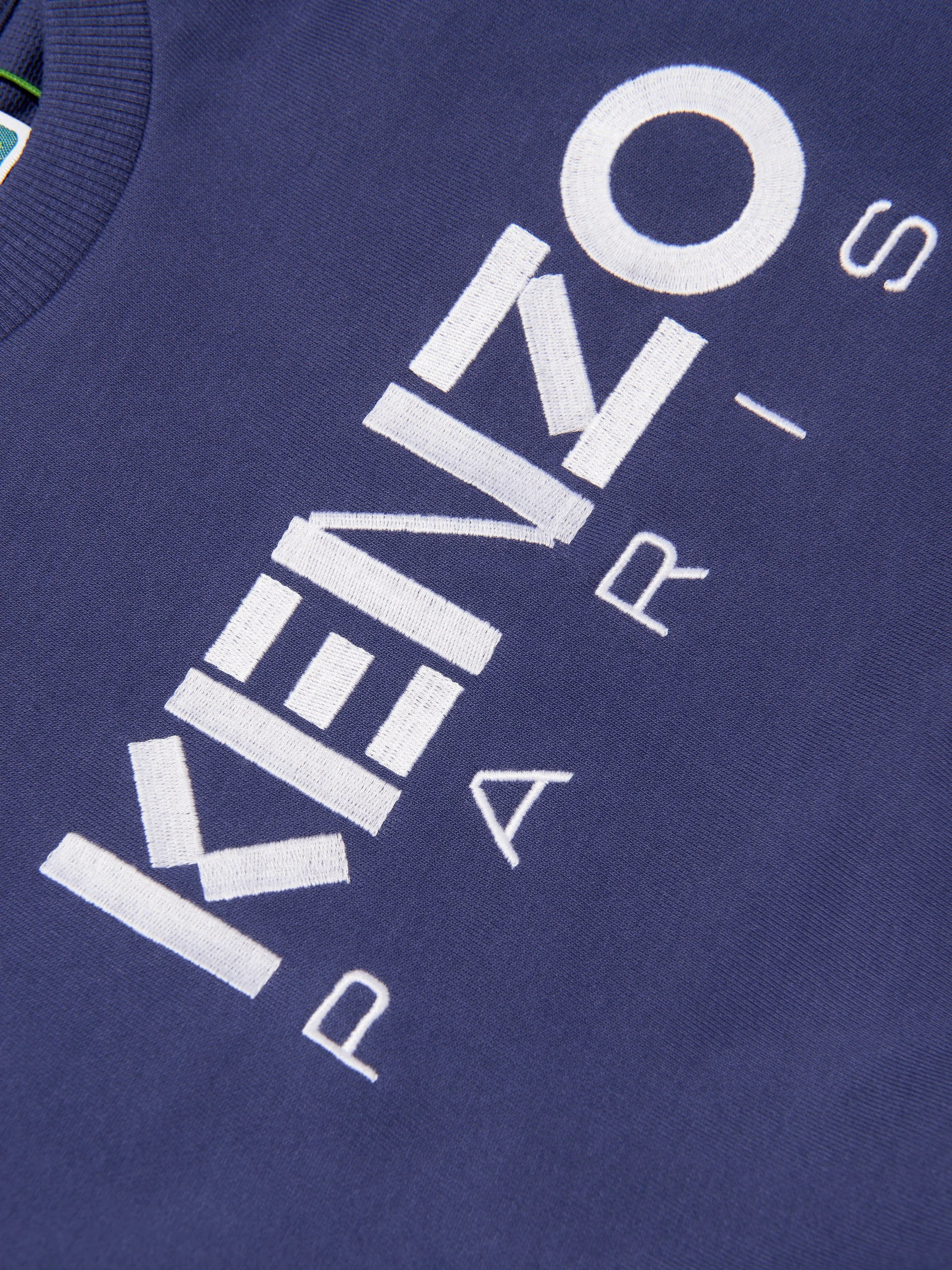 KENZO Girls Logo Sweatshirt in Blue