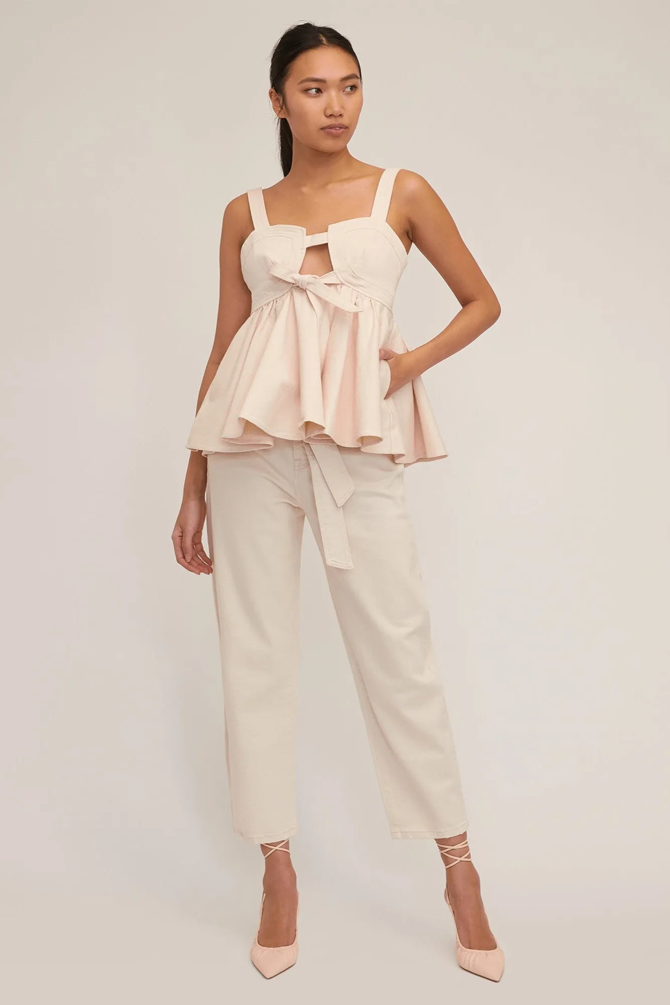 Leighton Denim Empire Top