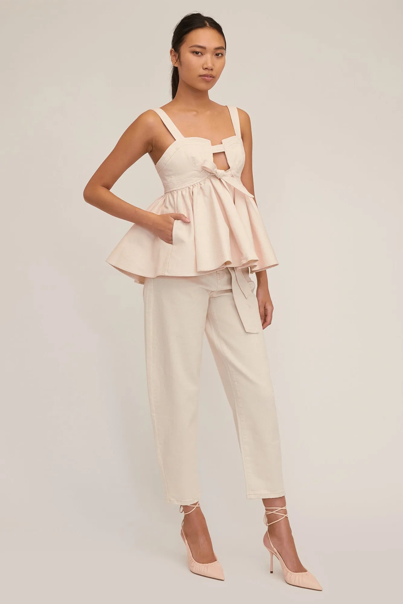 Leighton Denim Empire Top