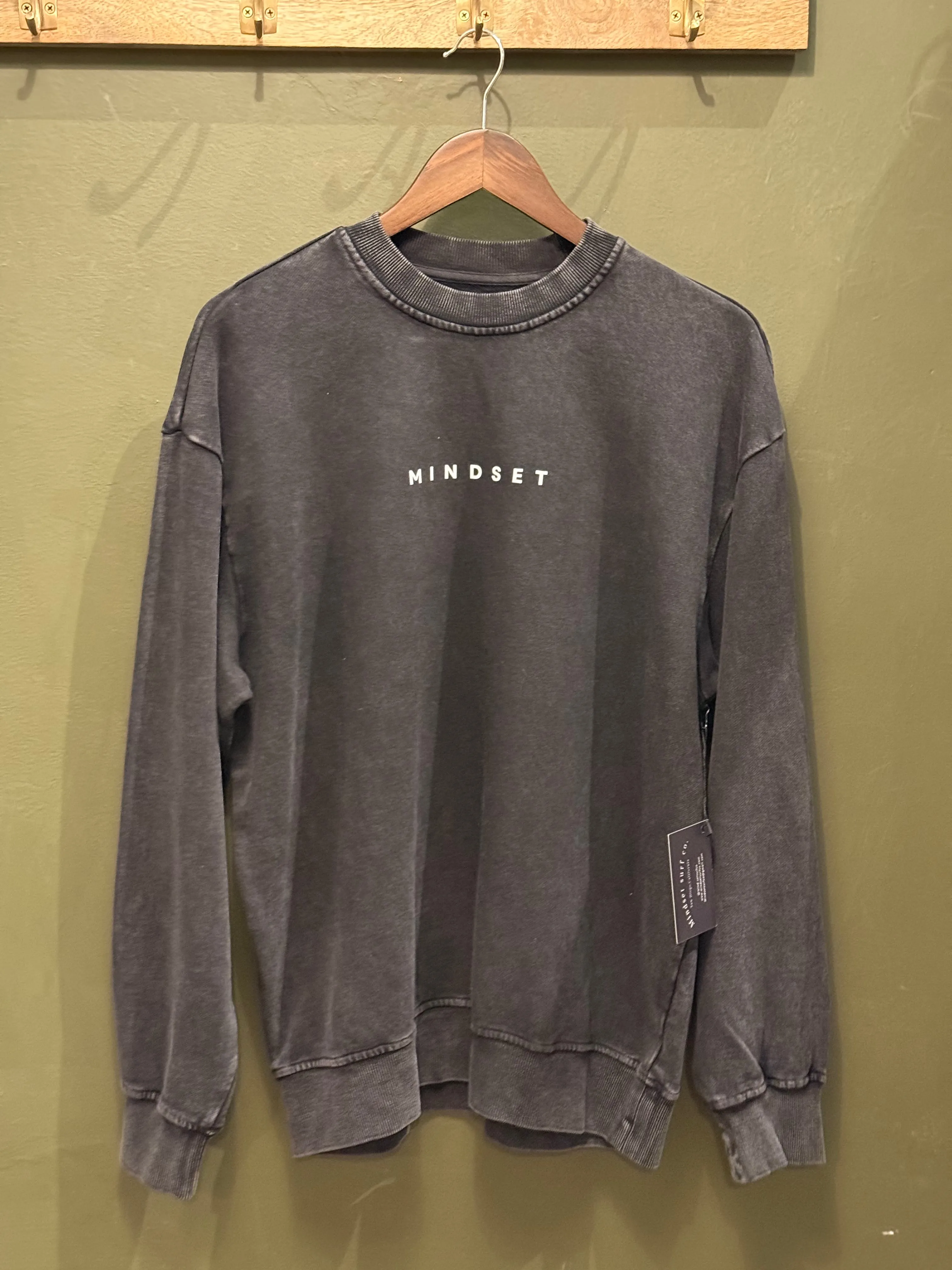 Mindset Surf Crewneck Faded Black