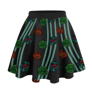 Monsters Wave Skater Skirt
