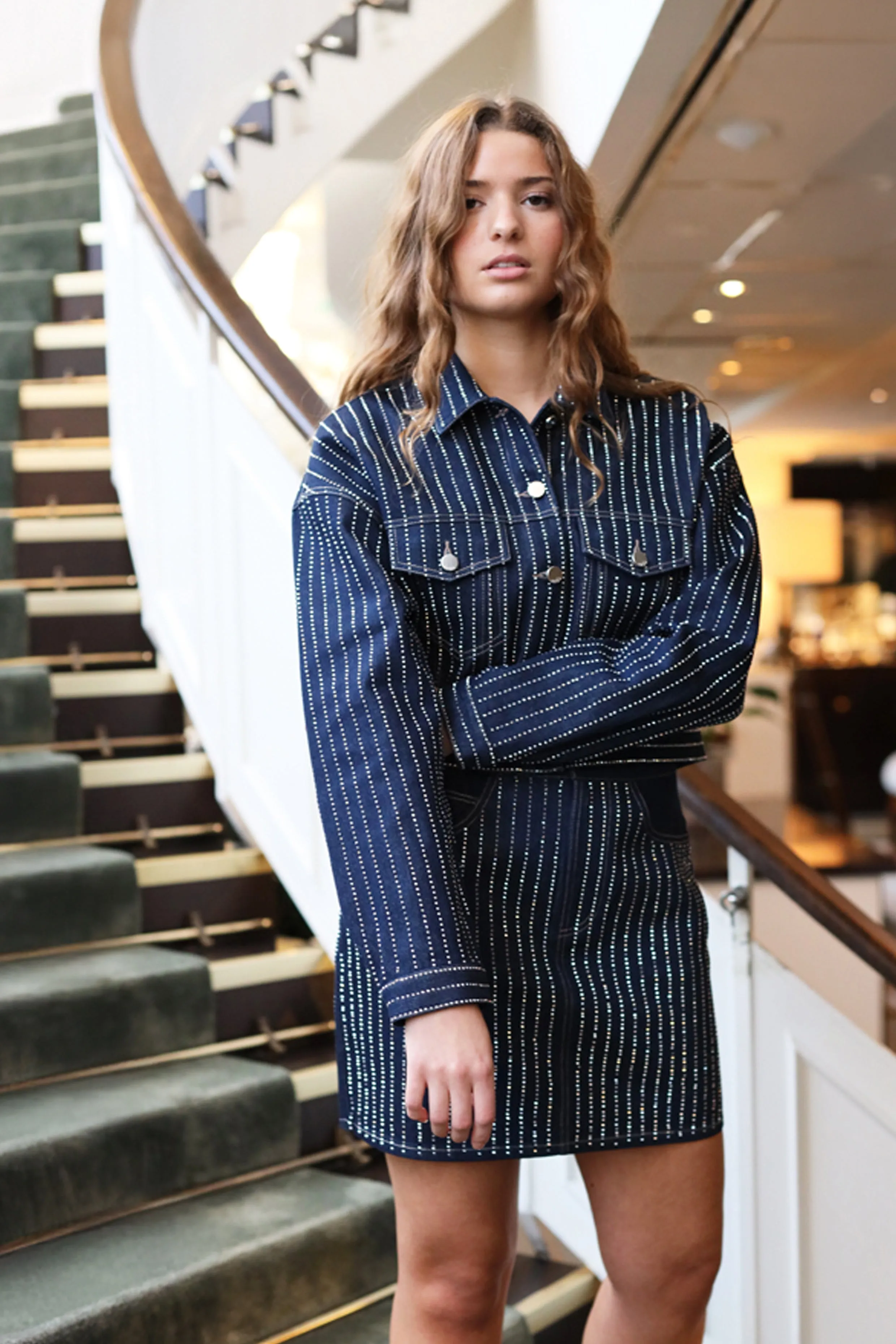 Northcras Skirt - Sparkle Denim