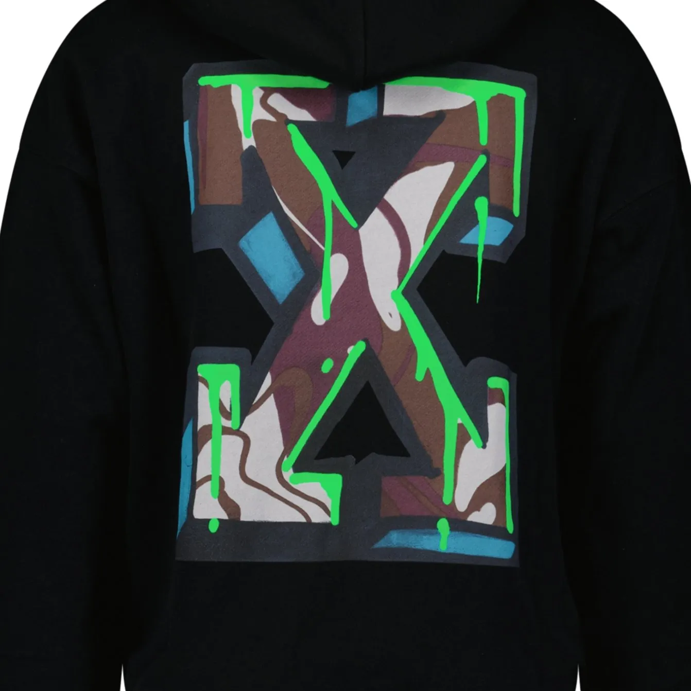 OFF-WHITE Arrow Print Hoodie Black