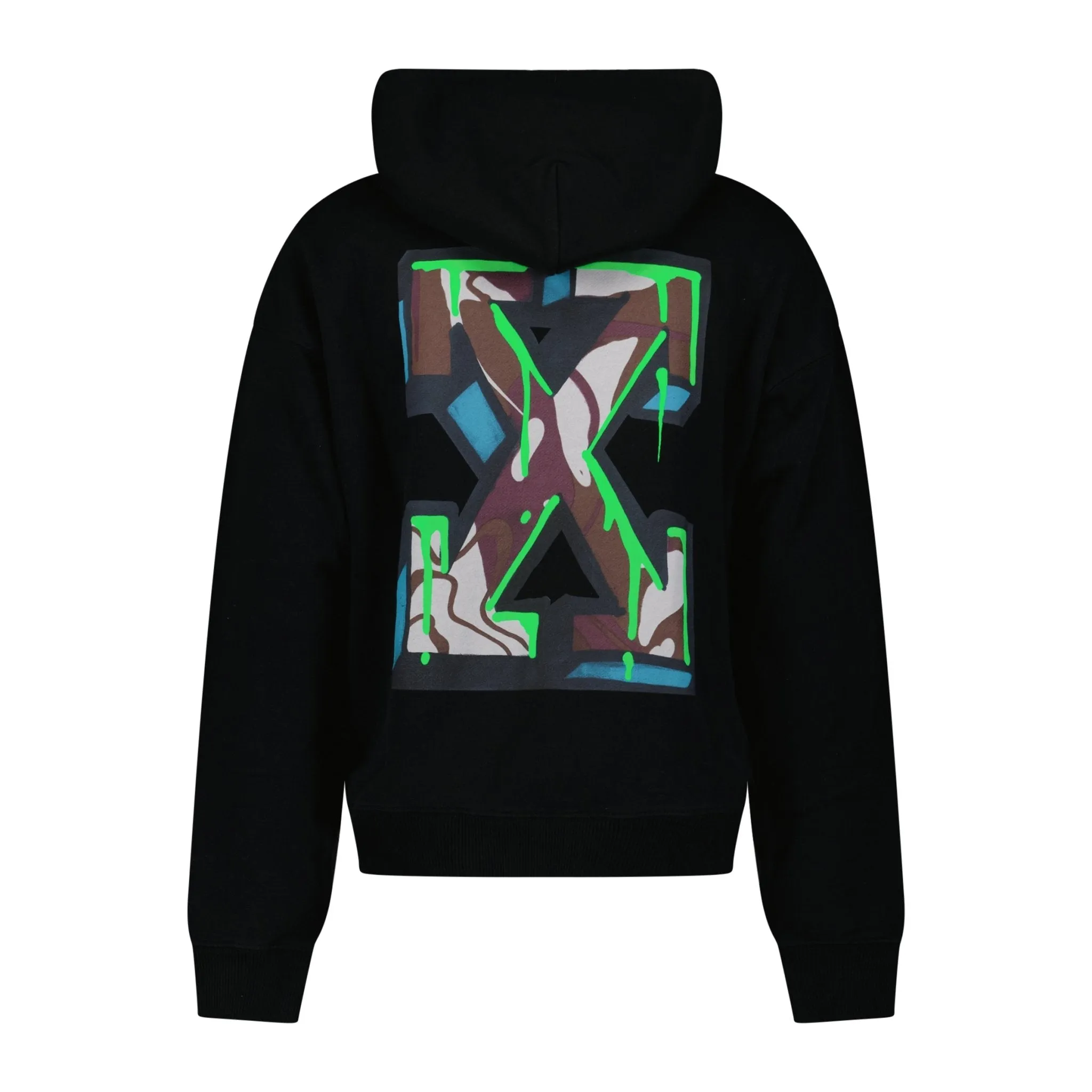 OFF-WHITE Arrow Print Hoodie Black