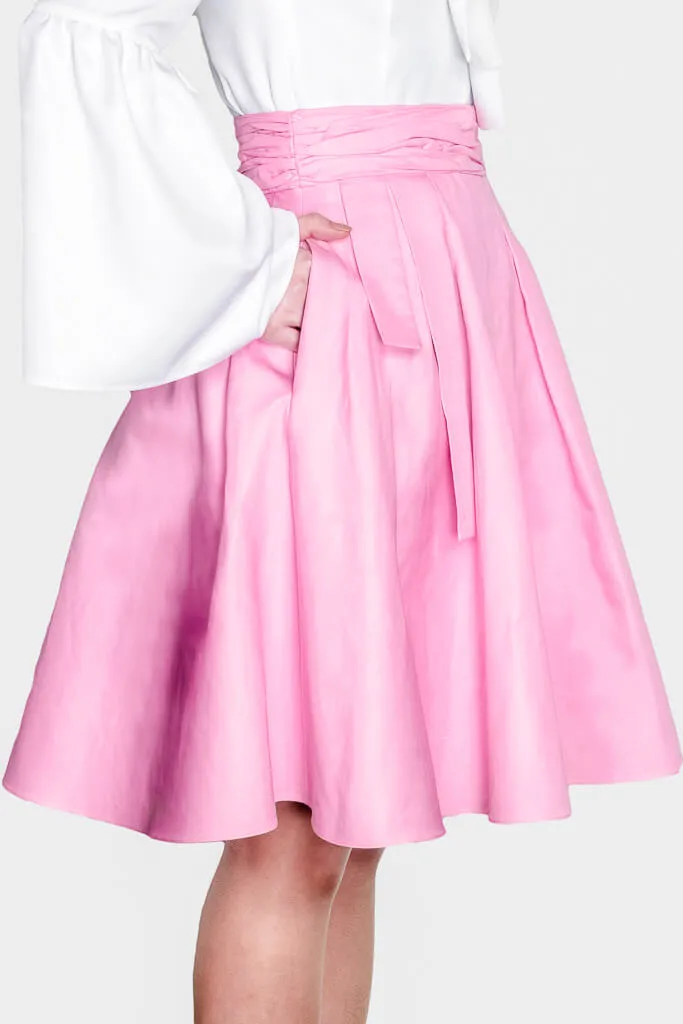 Otus Pink Skater Skirt with Pockets