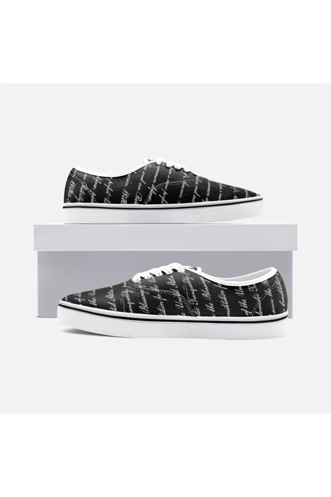 Preamble of the Constitution Unisex Canvas Sneakers