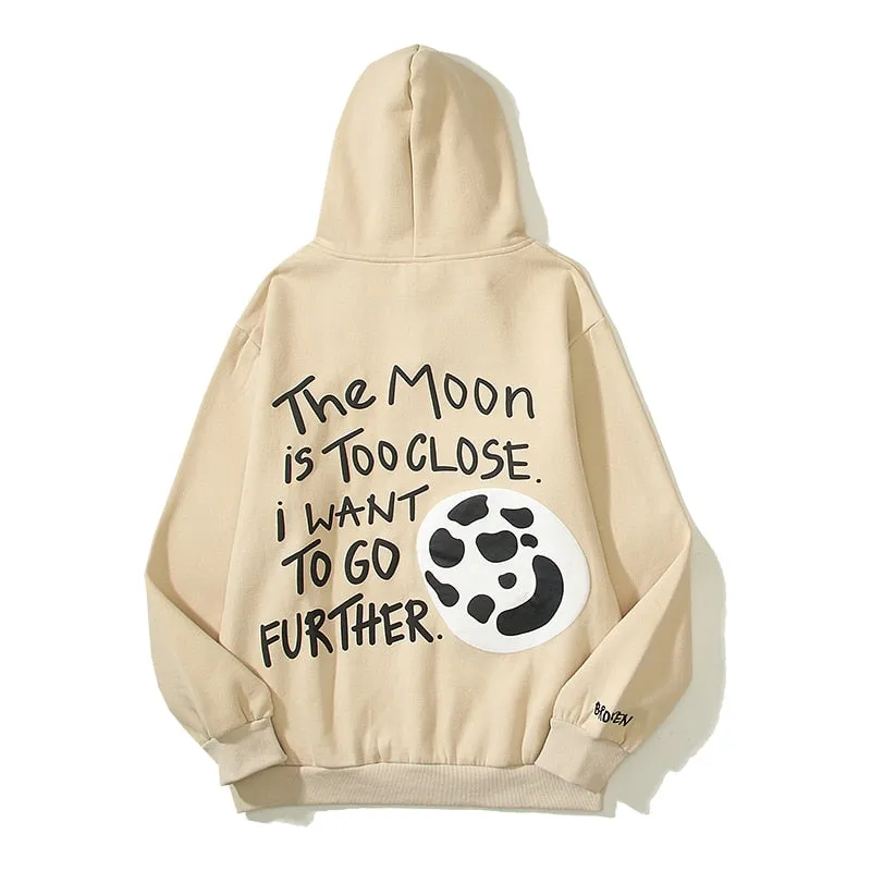 Purpdrank - Retro Foam Kapok Print Letter Embroidery Pullover Hoodies Men's and Women's Streetwear Oversize Fleece Hooded Sweatshirts