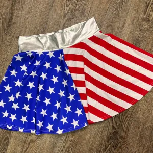 SALE - Flawed - Skater Skirt - Stars & Stripes