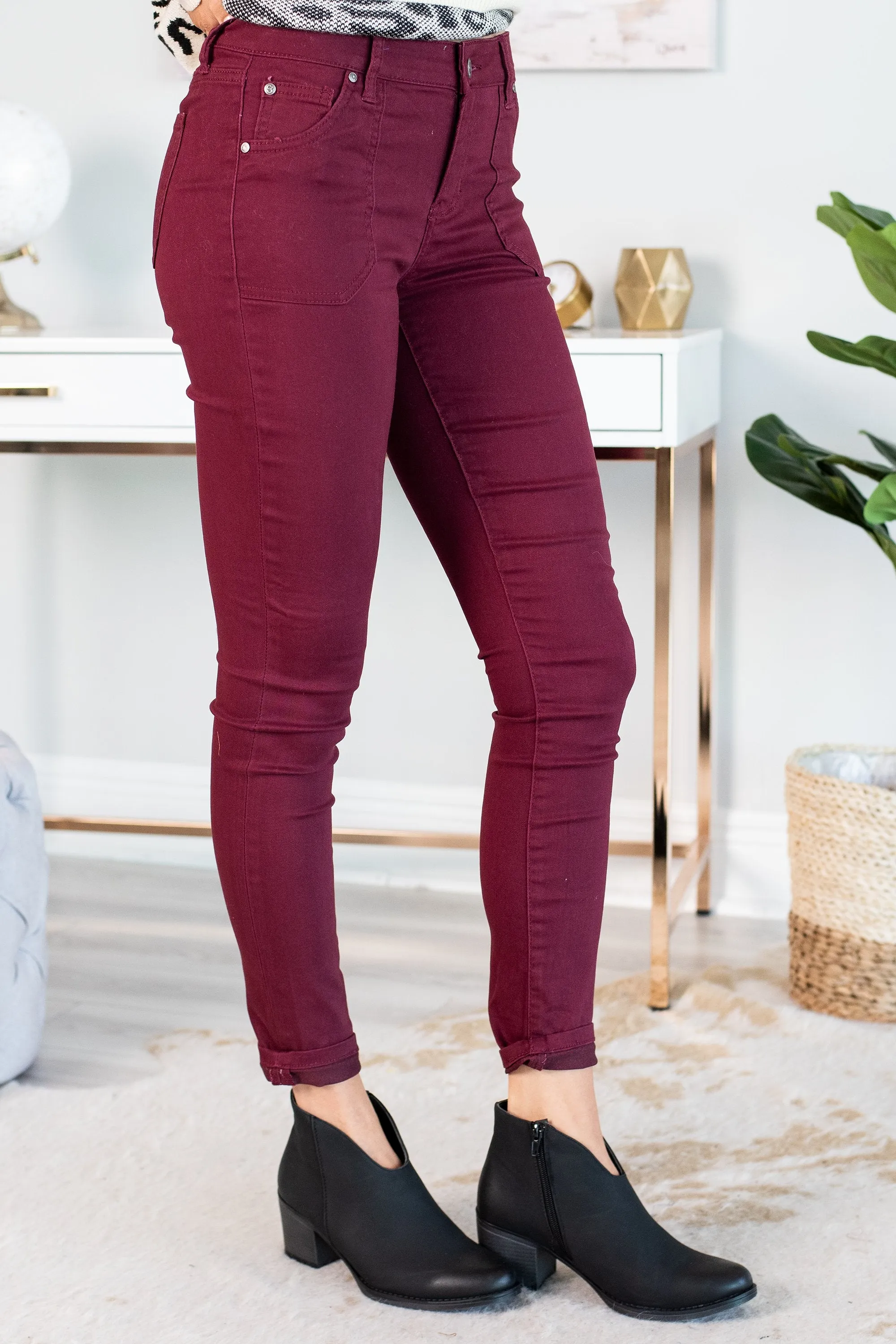 See You There Burnt Red Jeggings