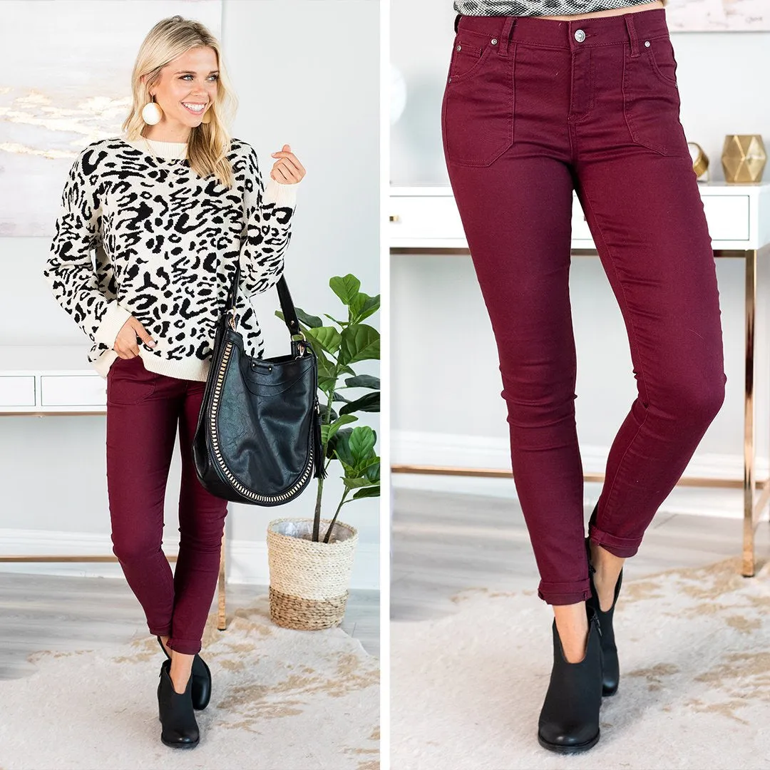 See You There Burnt Red Jeggings